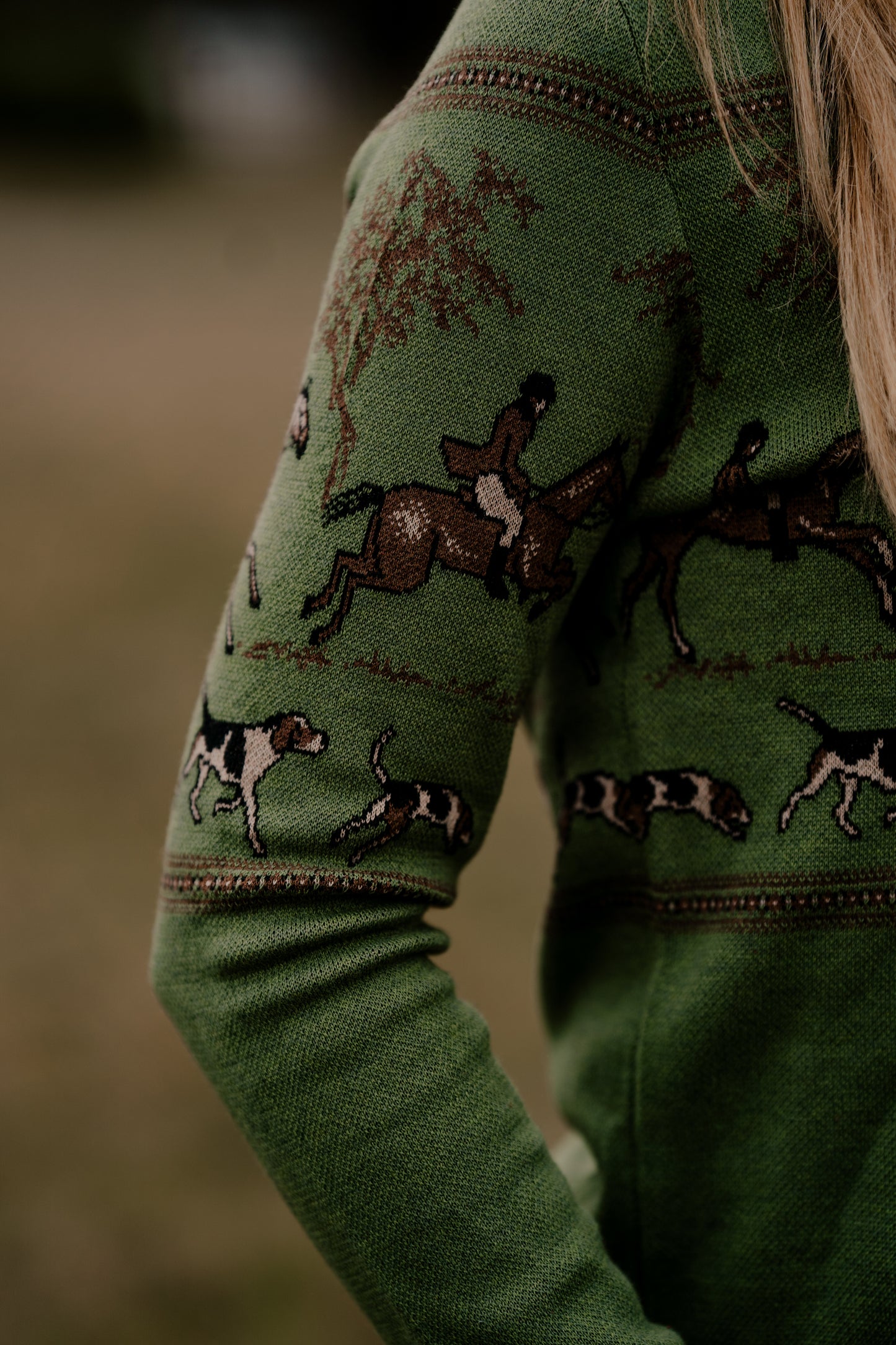 On the Hunt Eq Knit Fox Trot Sweater