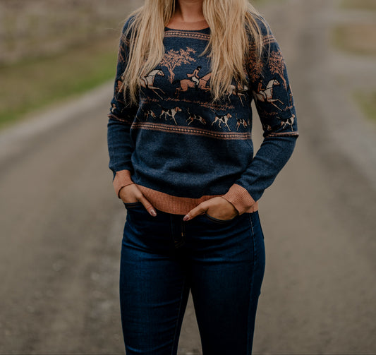 Sur le pull On the Hunt Eq Knit Fox Trot