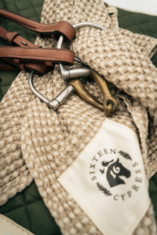 Serviette d'écurie en gaufre de coton Cypress Seize