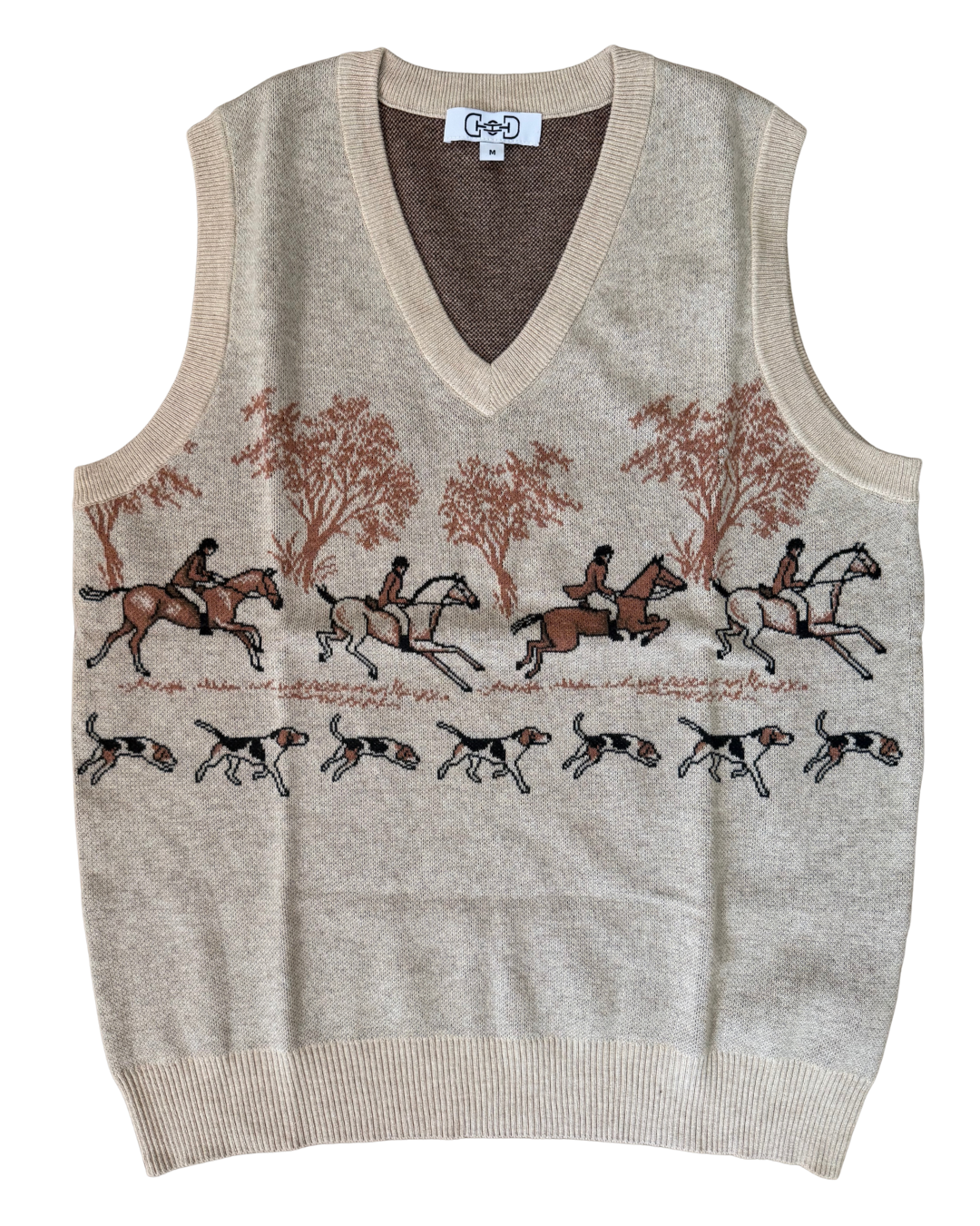 On the Hunt Eq Knit Fox Trot Sweater Vest