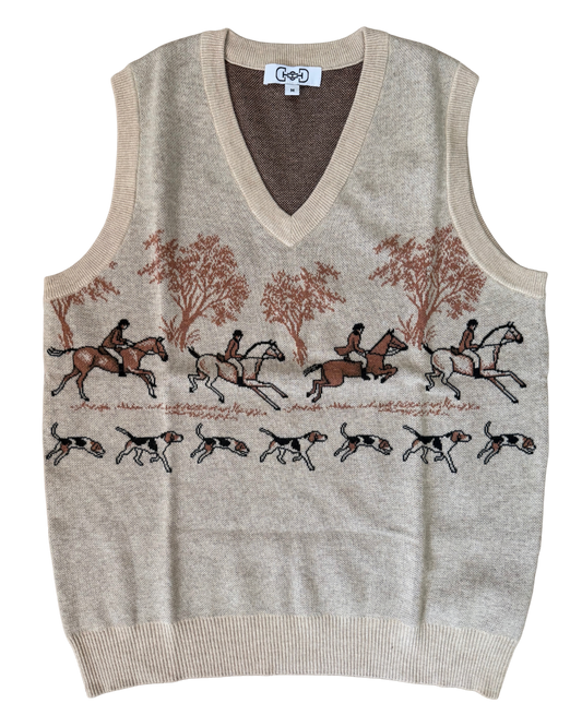On the Hunt Eq Knit Fox Trot Sweater Vest