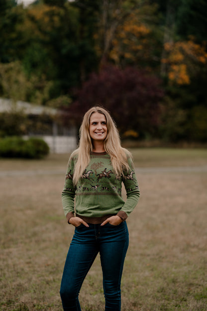 On the Hunt Eq Knit Fox Trot Sweater