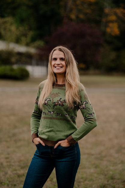 On the Hunt Eq Knit Fox Trot Sweater