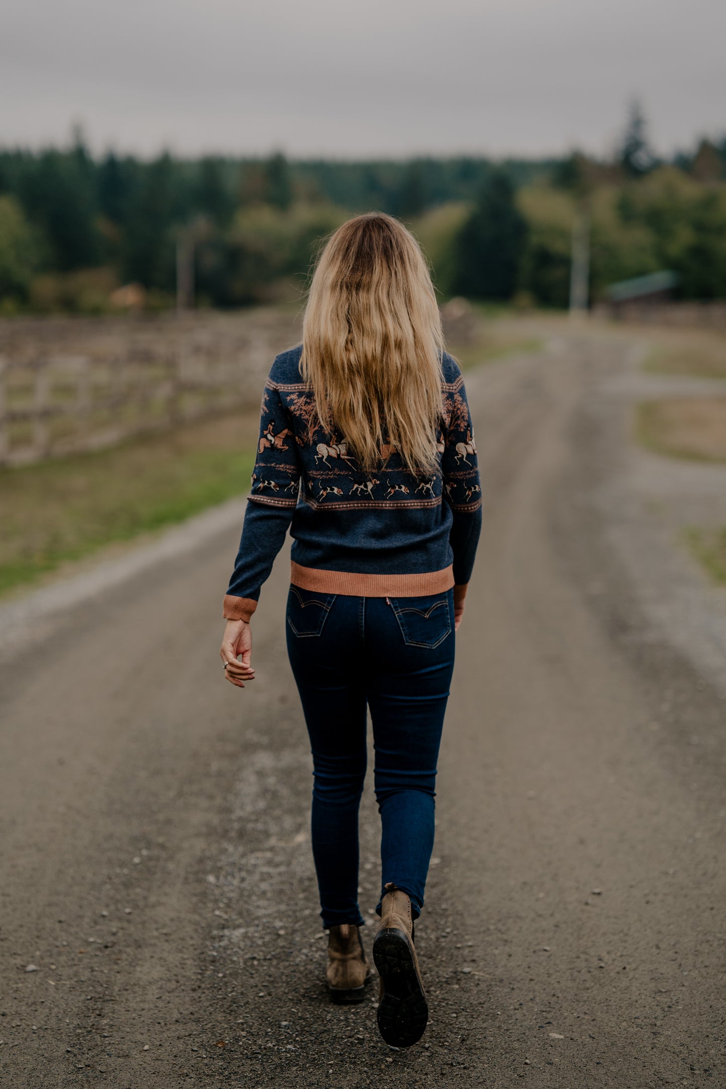 On the Hunt Eq Knit Fox Trot Sweater