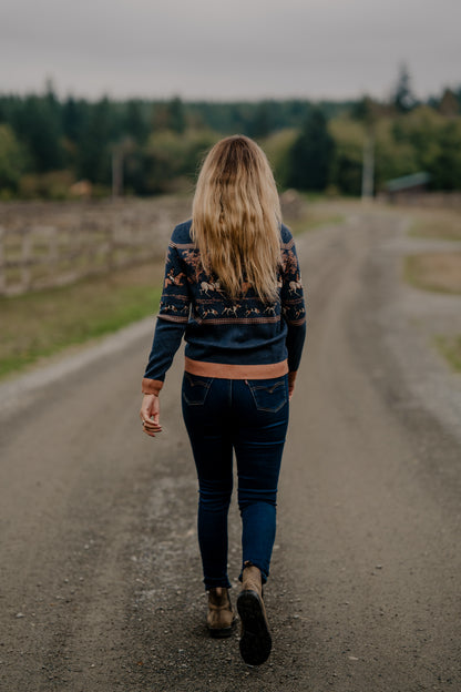 On the Hunt Eq Knit Fox Trot Sweater