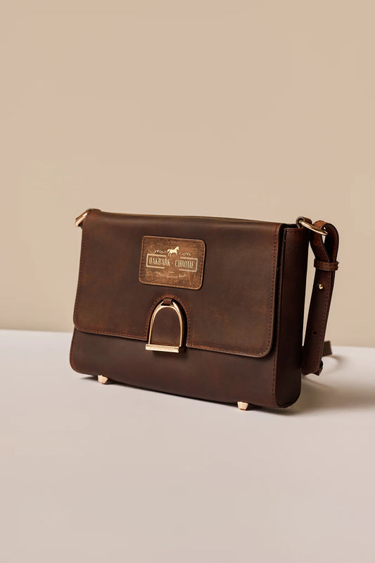 Oakbark & Chrome Shoulder Bag