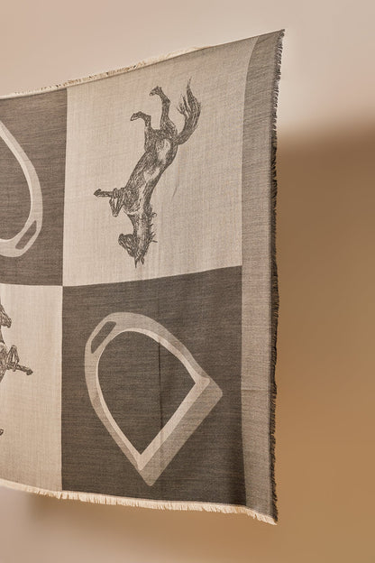 Oakbark & Chrome Wool Blanket Scarf
