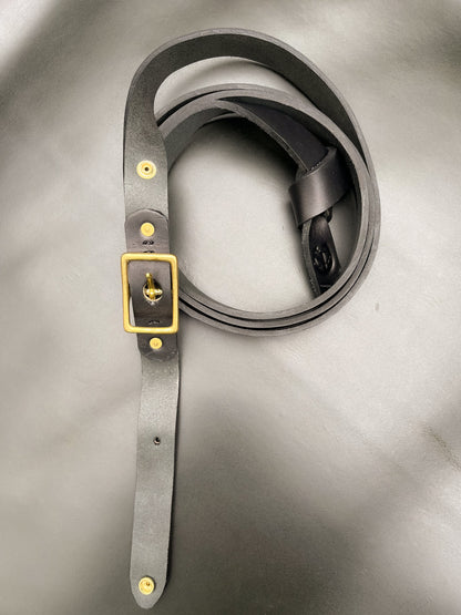 Saddle & Roam Black Leather Lead Shank
