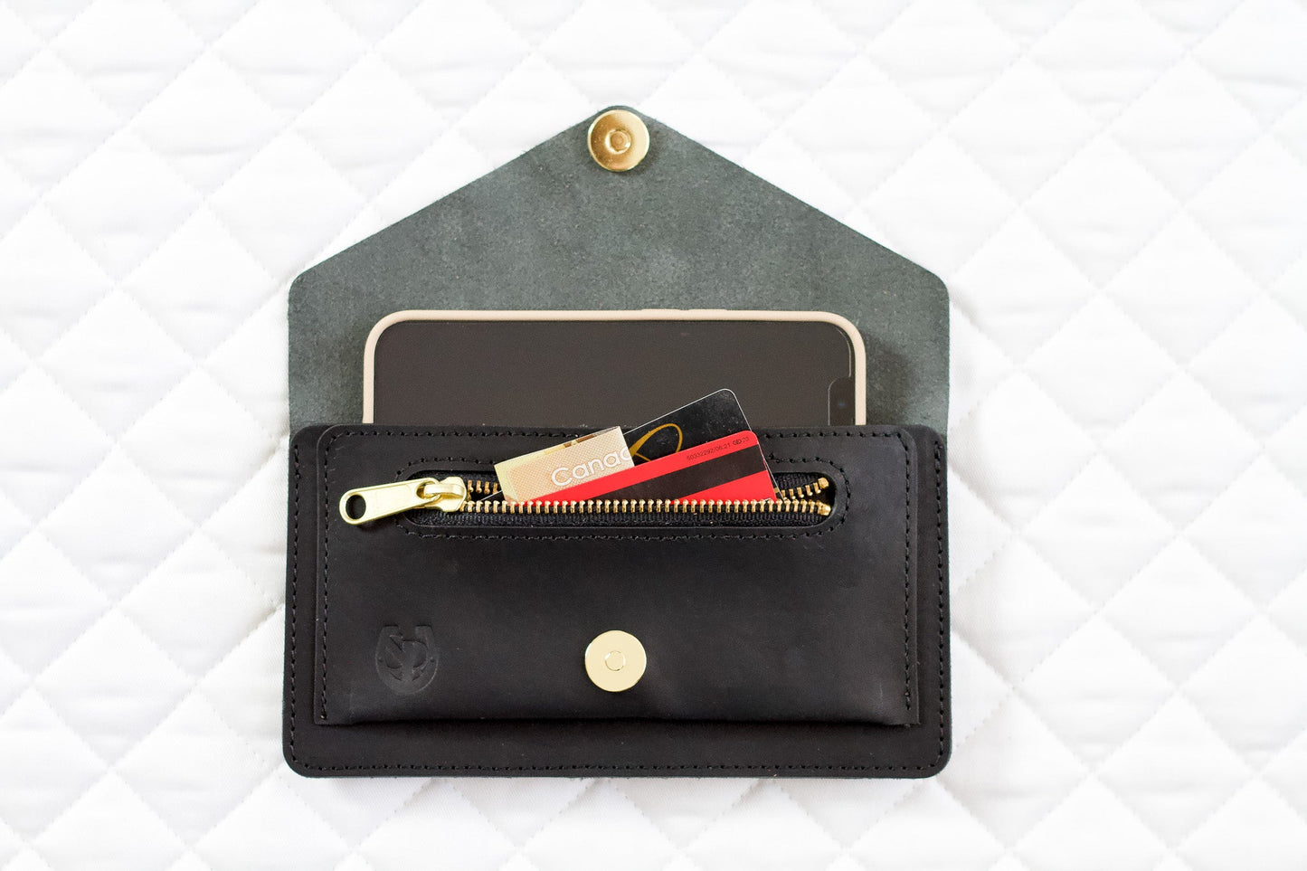 Saddle & Roam Black Leather Belt Bag