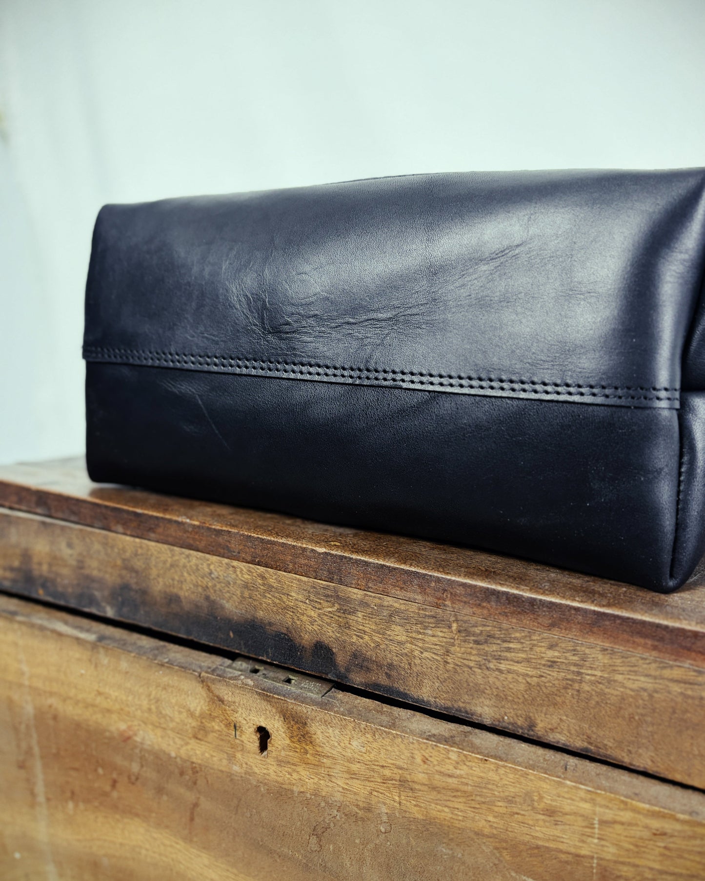 Saddle & Roam Black Floral Leather Tote Bag