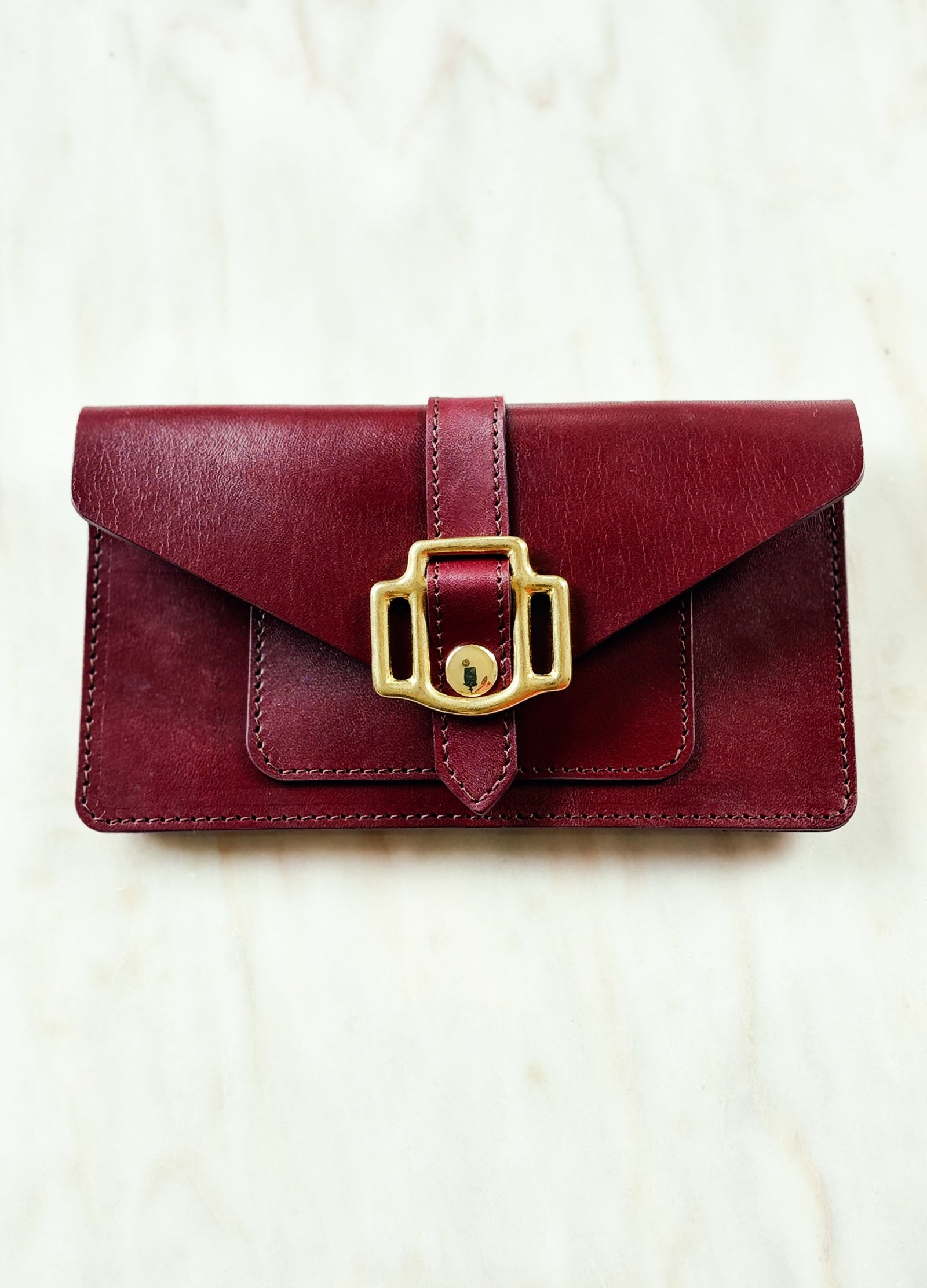 Saddle & Roam Burgundy Leather Belt Bag