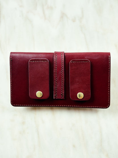 Saddle & Roam Burgundy Leather Belt Bag