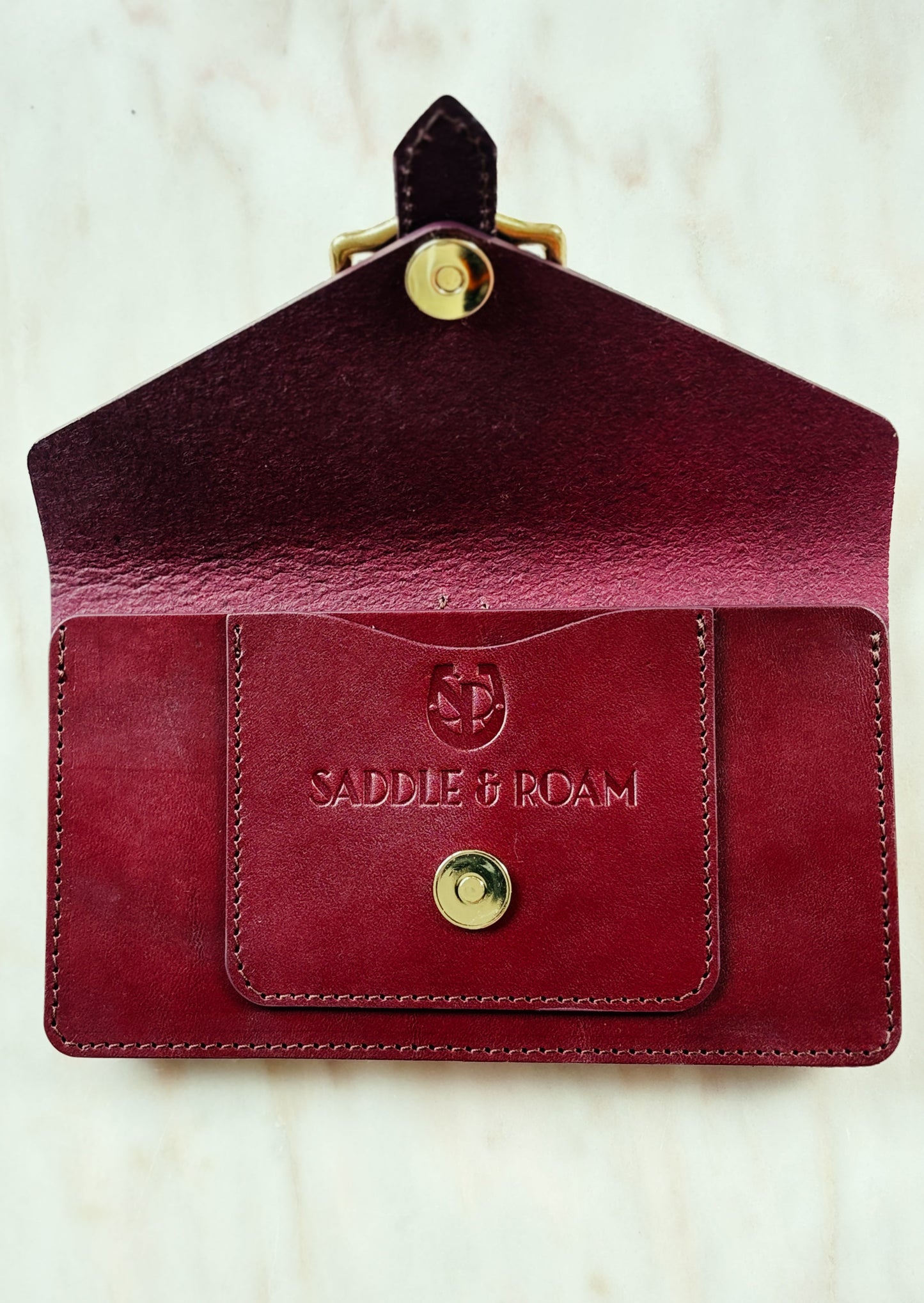 Saddle & Roam Burgundy Leather Belt Bag