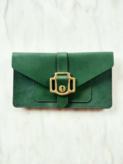 Saddle & Roam Green Leather Belt Bag