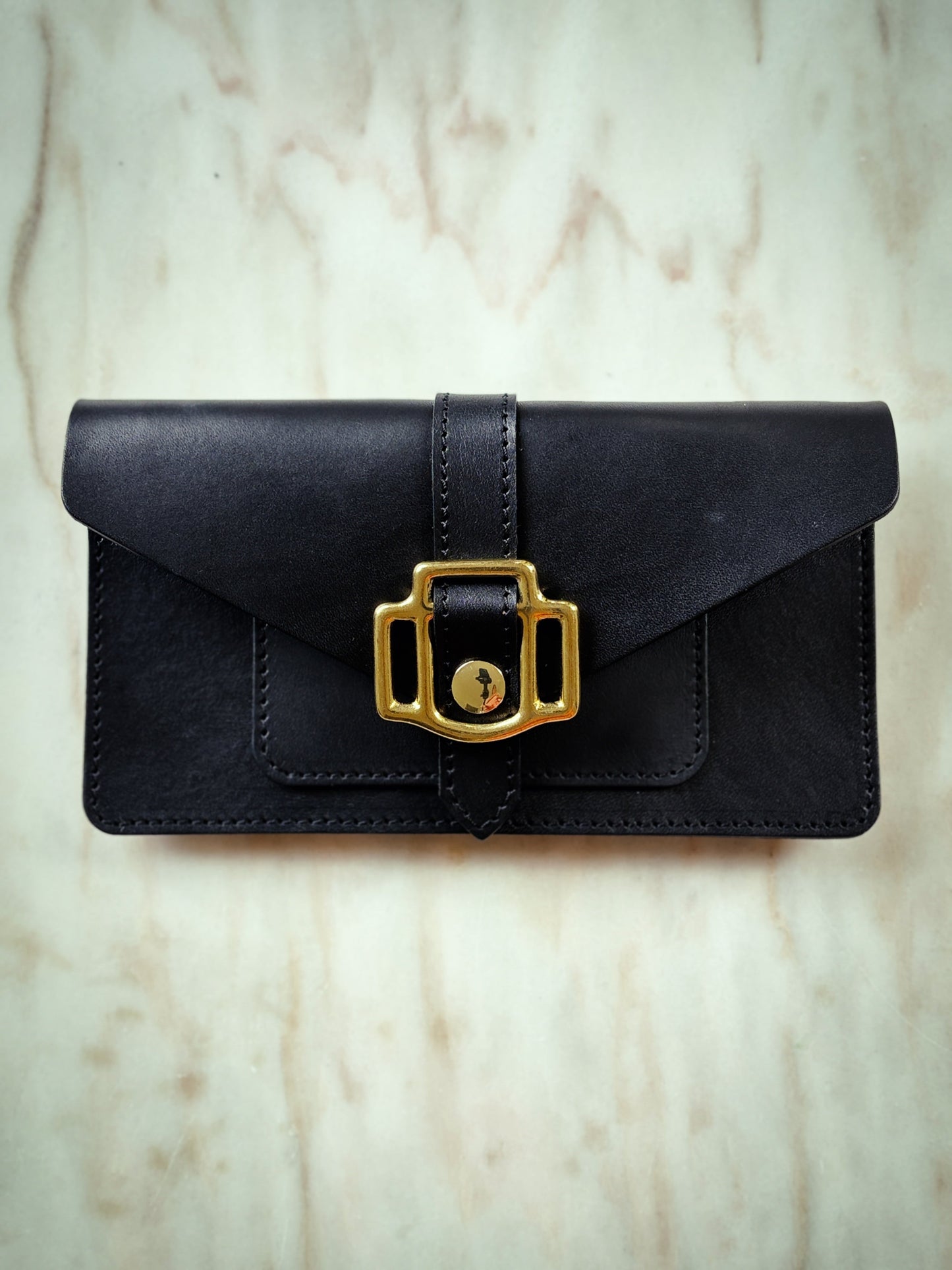 Saddle & Roam Black Leather Belt Bag