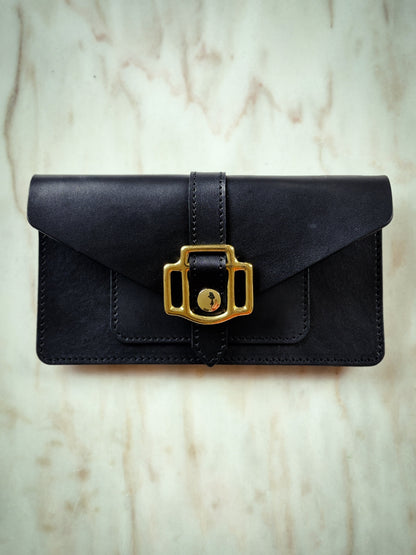 Saddle & Roam Black Leather Belt Bag
