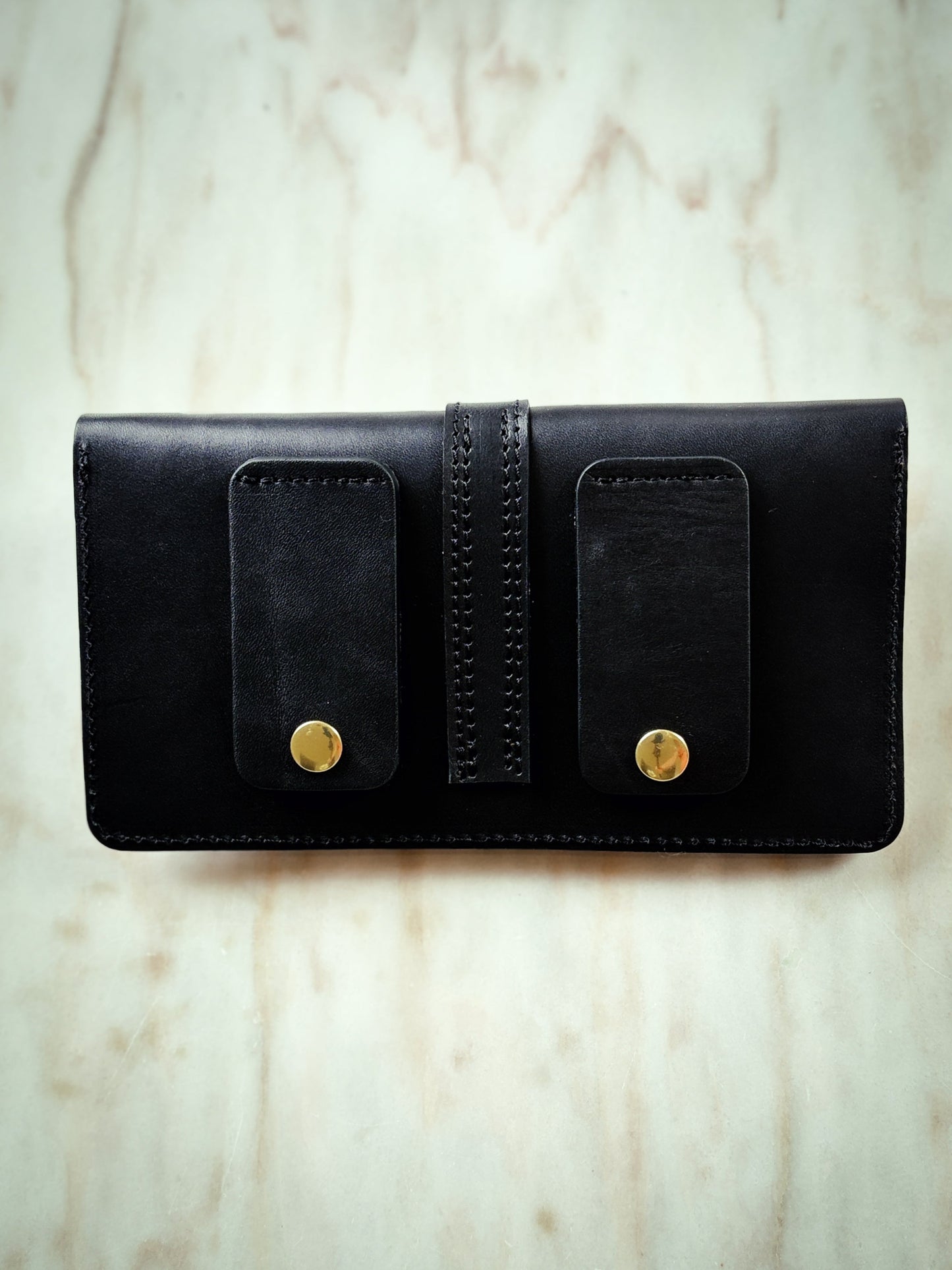Saddle & Roam Black Leather Belt Bag