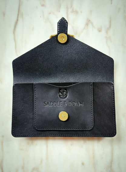 Saddle & Roam Black Leather Belt Bag