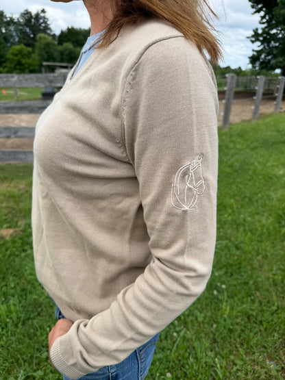 BIRCH LABEL x SP Rhodes Heritage, tricot col en V