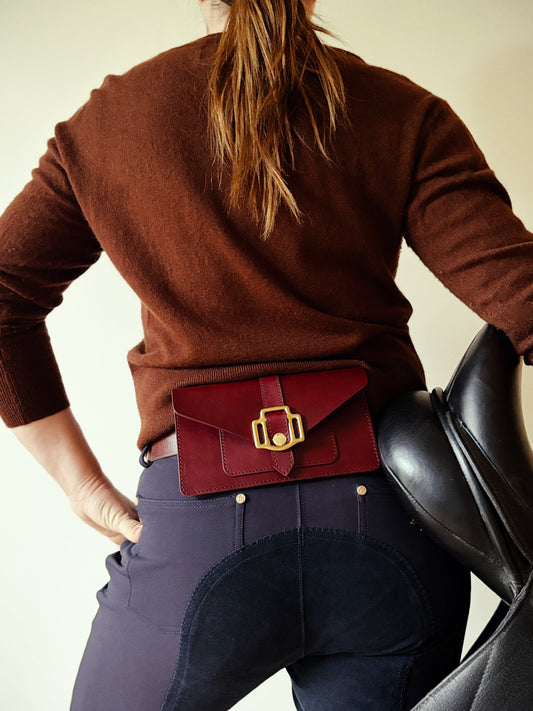 Saddle & Roam Burgundy Leather Belt Bag