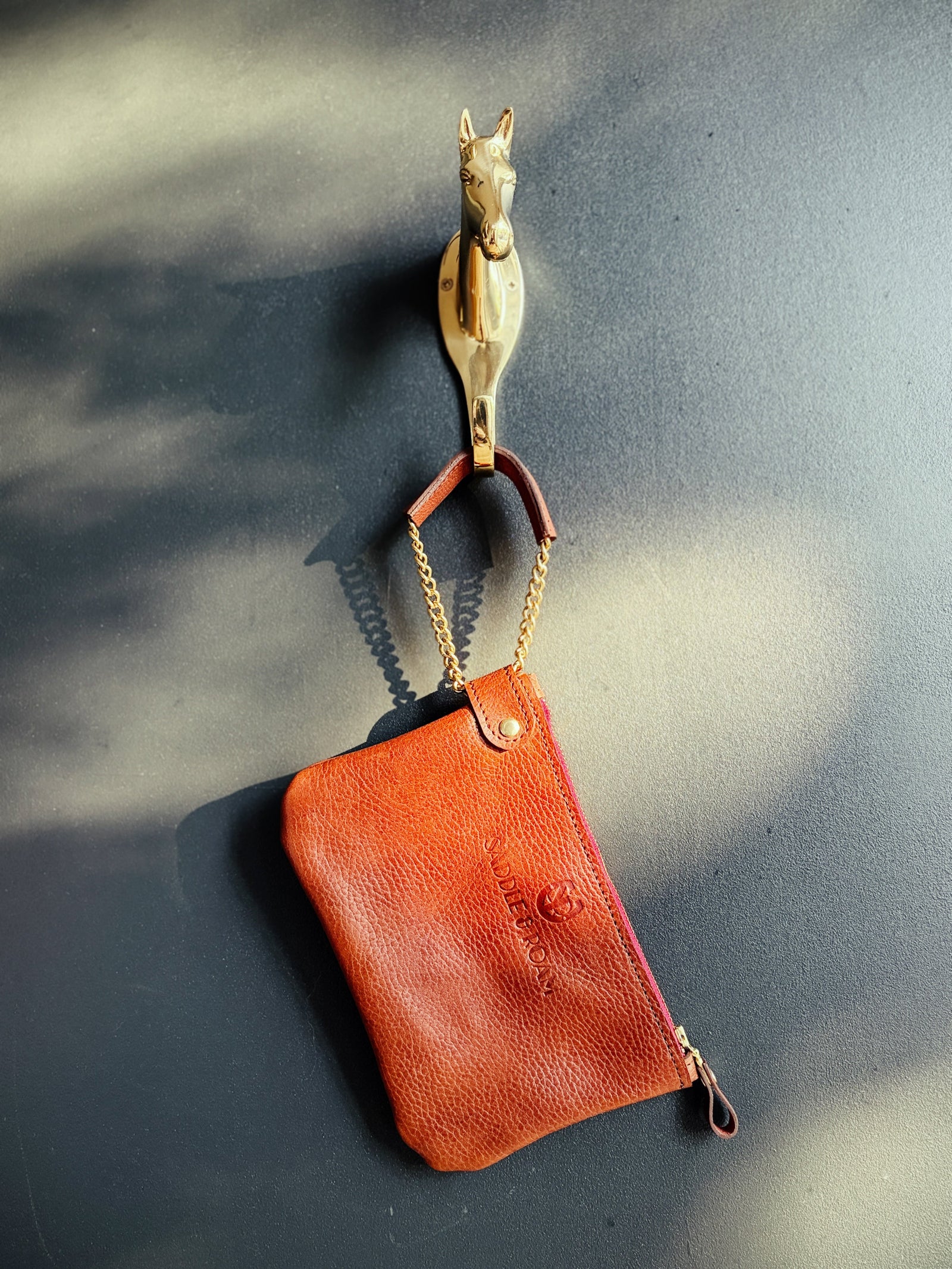 Saddle & Roam Brown Harness Wristlet