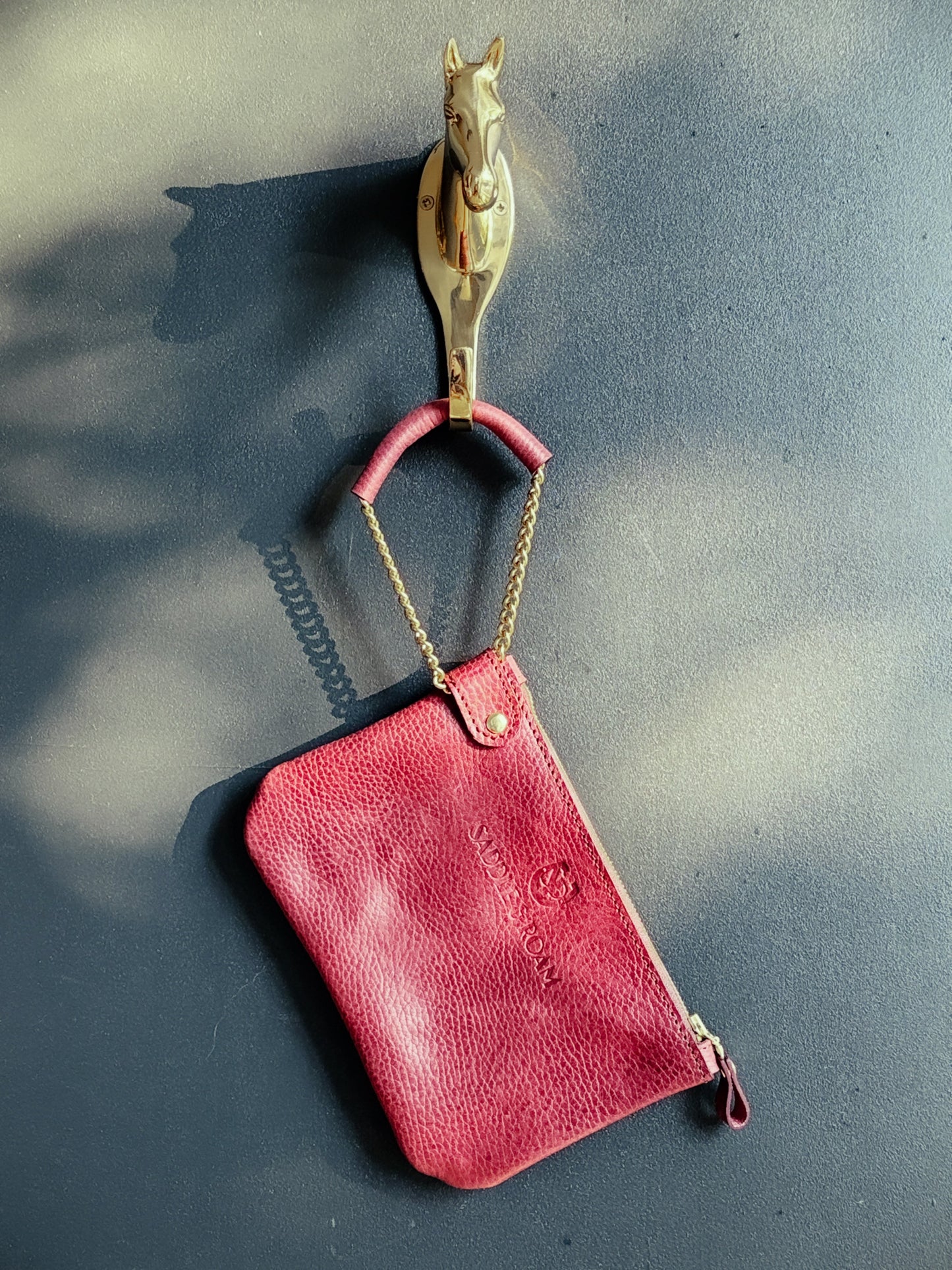 Saddle & Roam Burgundy Harness Wristlet