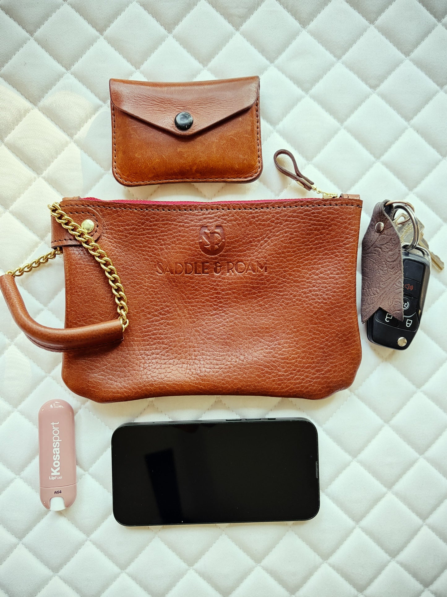 Saddle & Roam Brown Harness Wristlet