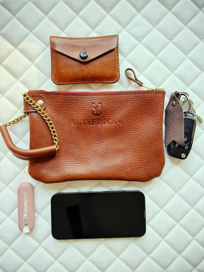Saddle & Roam Brown Harness Wristlet