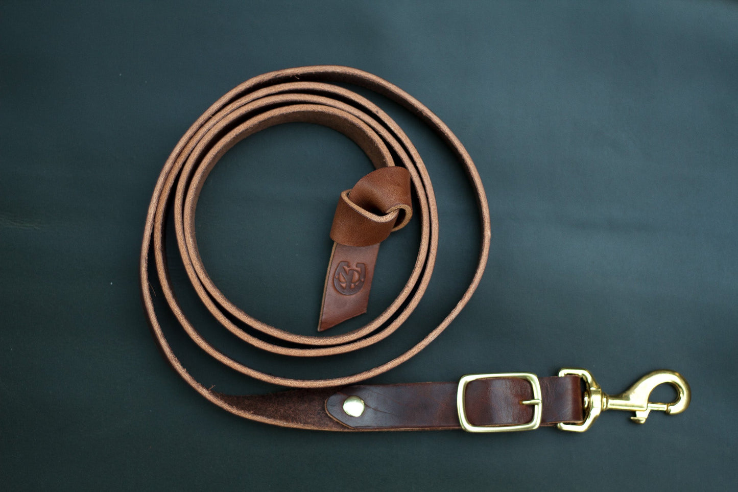 Saddle & Roam Brown Leather Lead Shank