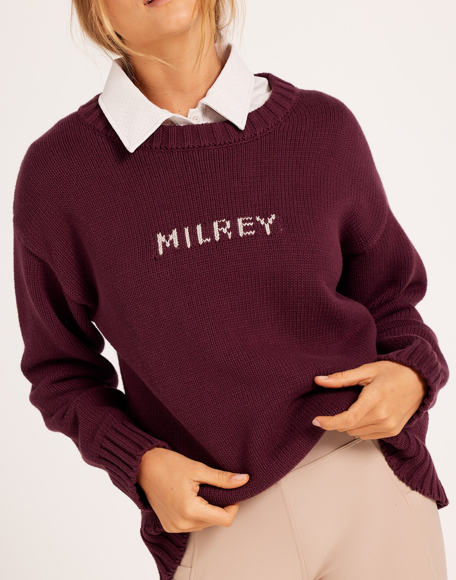 Milrey Classic Logo Knit Sweater - GRANDE | ÉCHANTILLON (VENTE FINALE)