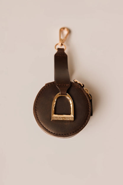Oakbark & Chrome Stirrup Accessory Keeper