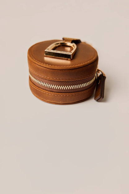Oakbark & Chrome Stirrup Accessory Keeper