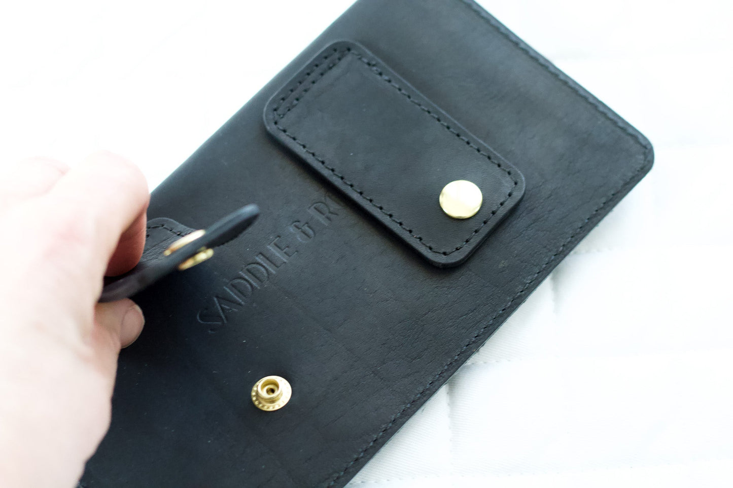 Saddle & Roam Black Leather Belt Bag