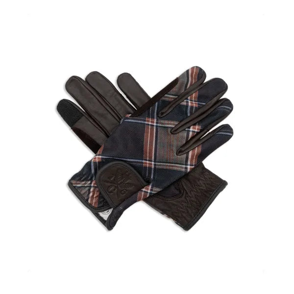 Sixteen Cypress Riding Gloves - Tobacco Field Plaid
