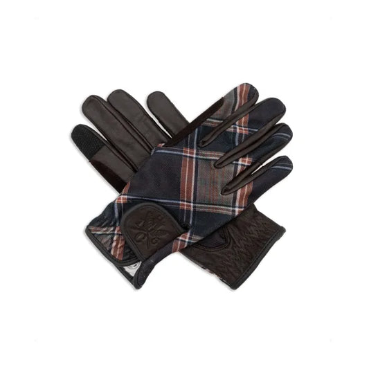 Sixteen Cypress Riding Gloves - Tobacco Field Plaid