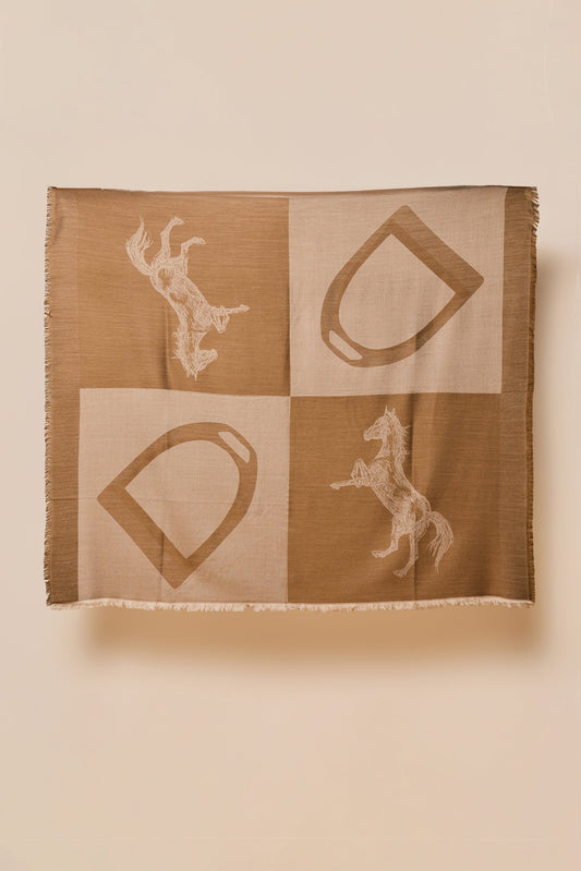 Oakbark & Chrome Wool Blanket Scarf