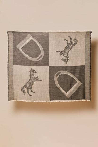 Oakbark & Chrome Wool Blanket Scarf