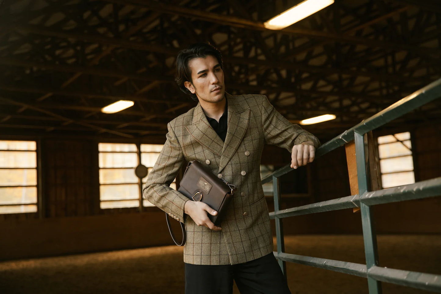 Oakbark & Chrome Shoulder Bag