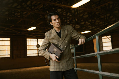 Oakbark & Chrome Shoulder Bag