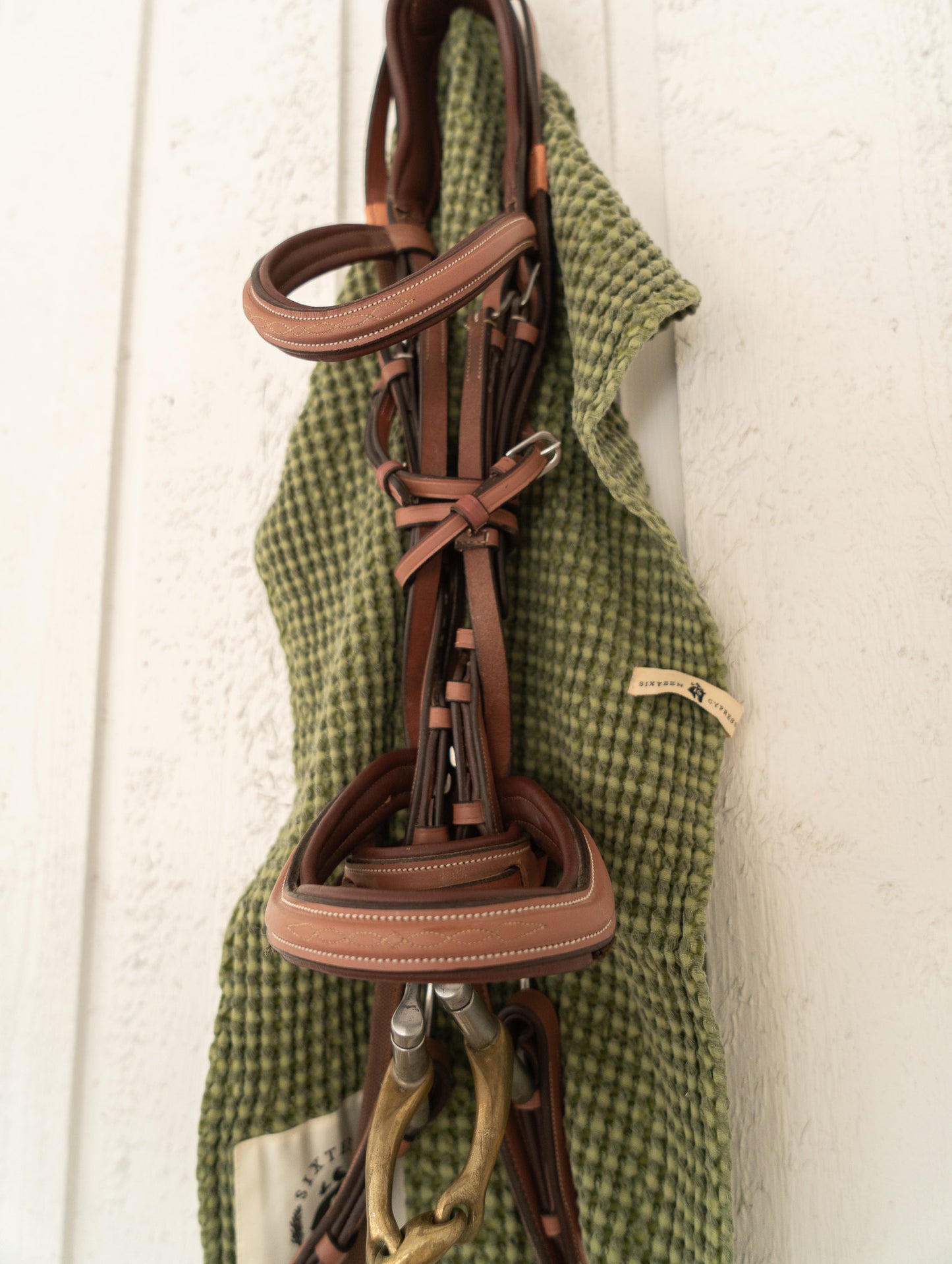 Sixteen Cypress Cotton Waffle Stable Towel